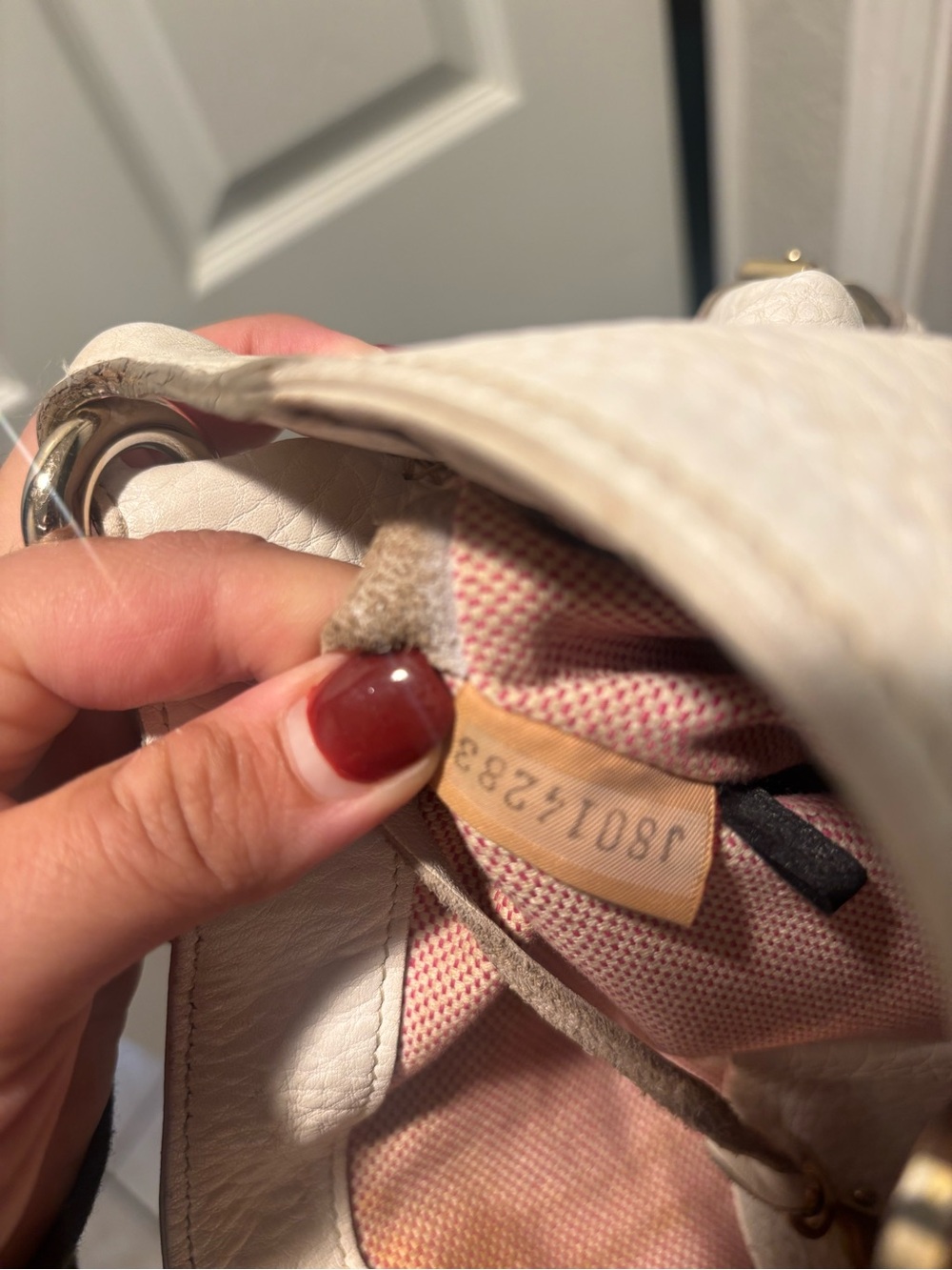 Dooney & Bourke Off-White Pebbled Leather Shoulder Bag - Picture 9 of 9